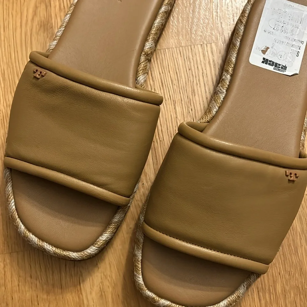New Tory Burch Espadrille Slides North Nappa